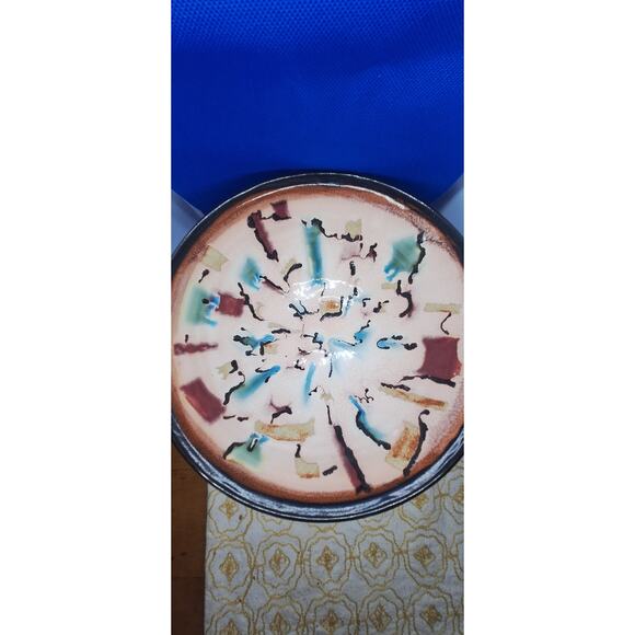 Abstract Ceramic "Makai" Bowl By Lake Havasu Artisan Linda Gromov- Excellent! - Picture 4 of 9